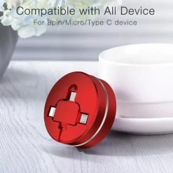 CAFELE Is Suitable For Apple 3-in-1 Data Cable 1 Drag 3 Mobile Phone Retractable Charging Cable Multi-function 5A Fast Charge
