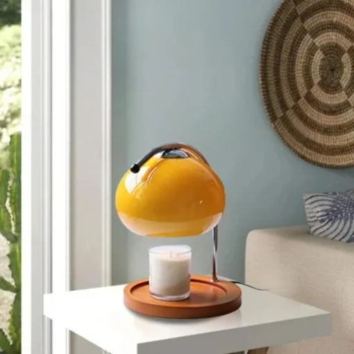 Candle Warmer Lamp Mushroom Bedside Table Lamp Modern Minimalist Bedside Table Lamp Bedroom Living Room Study Bedside Lamp Decorative Small Table Lamp Bedside Lamp 110-240V
