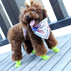 Candy Rubber Dog Shoes Pet Rain Shoes Waterproof Spring/Summer New Anti slip Pet Rain Shoes