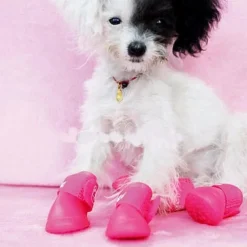 Candy Rubber Dog Shoes Pet Rain Shoes Waterproof Spring/Summer New Anti slip Pet Rain Shoes