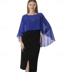 Capelets for women Chiffon Cape Shawls and Wraps for Evening Dress Wedding Capes Cover Up