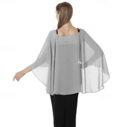 Capelets for women Chiffon Cape Shawls and Wraps for Evening Dress Wedding Capes Cover Up