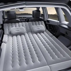 Car Air Mattress Inflatable Car Air Mattress with Pump Thickened Backseat Travel Bed Portable Sleeping Pad