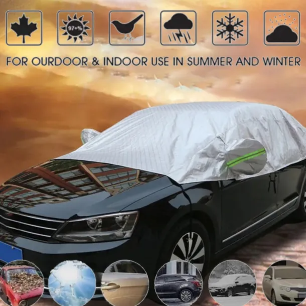 Car Clothing Half Cover Anti-frost Snowproof Waterproof Sun-shade Heat-insulating Dust-proof Four Season Universal