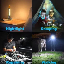 Car Detailing Light Rechargeable, Paint Correction Inspection Light with Magnetic Base & Hook, Handheld LED Work Light for Auto Detailing, Color Matching & Repairs