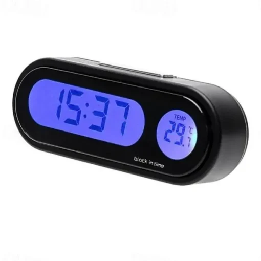 Car Digital Clock Electronic Thermometer Clock LCD Display Luminous Temperature Clock Mini car clock Electronic Clock car watch Auto Dashboard Clocks Luminous