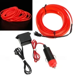 Car EL Wire LED Strip 5M LED Car Lights Atmosphere Light for DIY Flexible AUTO Interior Lamp Party Decoration 12V Neon Strips 2pcs 1pc Set