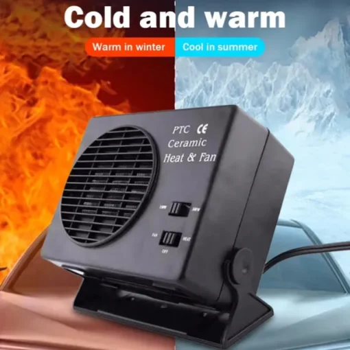 Car Heater 12V Portable Car Heater Fan Fast Heating Windshield Heater Defroster 2 in 1 Cooling Heating for Camping Trip