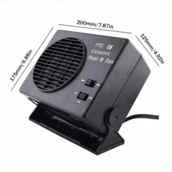 Car Heater 12V Portable Car Heater Fan Fast Heating Windshield Heater Defroster 2 in 1 Cooling Heating for Camping Trip