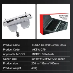 Car Intelligent Docking Station Type-C PD 27W Fast Charger USB Extender Docking Station Powered Splitter for Tesla Model 3