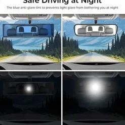 Car Interior Rearview Mirror Interior Rearview Mirror Large Field Mirror Concave Mirror Anti-glare Blue Mirror Interior Rearview Mirror