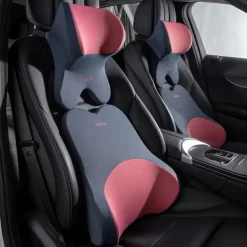 Car Lumbar Support Headrest Neck Pillow Support Universal Soft Neck Pillows Cushion Car Memory Foam Lumbar Pillow Back Support