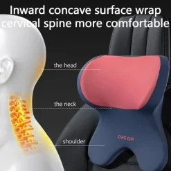 Car Lumbar Support Headrest Neck Pillow Support Universal Soft Neck Pillows Cushion Car Memory Foam Lumbar Pillow Back Support