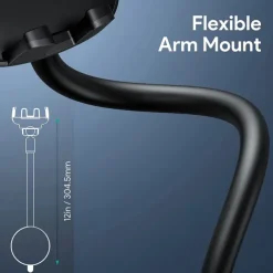Car Phone Holder Mount [Flexible Gooseneck Long Arm] Phone Mount for Car Holder Dashboard Windshield [Washable Strong Suction Cup] Cell Phone Holder Car Mount for All iPhone Android