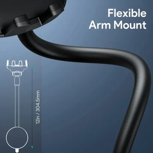 Car Phone Holder Mount [Flexible Gooseneck Long Arm] Phone Mount for Car Holder Dashboard Windshield [Washable Strong Suction Cup] Cell Phone Holder Car Mount for All iPhone Android