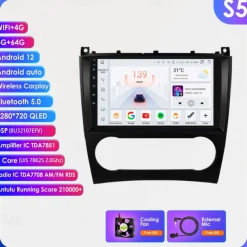 Car Radio Multimedia Player For 2004 - 2011 Mercedes Benz W203 W209 Android 9 inch Car Radio Multimedia Player GPS Navigation DSP Bluetooth HD Screen