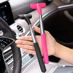 Car Rearview Mirror Wiper, Wing Mirror Cleaner Retractable Car Side Mirror Wiper Car Mirror Cleaner with Telescopic Long Rod, Squeegee Cleaner for Mirror Glass Rainwater Mist