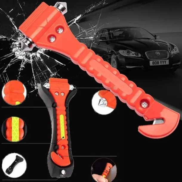 Car Safety Hammer Auto Emergency Glass Window Breaker Seat Belt Cutter Life-Saving Escape Car Emergency Tool