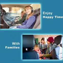 Car Seat Air Conditioning Fan – Double-Head Rear Fan with Strong Wind and 360° Rotation, USB Powered