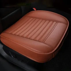 Car Seat Cushion Cover Universal 5D Bamboo Charcoal Leather, Breathable Waterproof All-Inclusive Auto Seat Protector