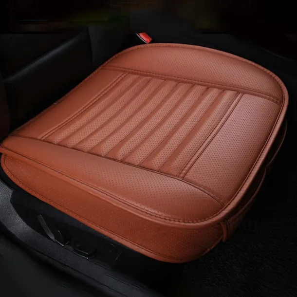 Car Seat Cushion Cover Universal 5D Bamboo Charcoal Leather, Breathable Waterproof All-Inclusive Auto Seat Protector