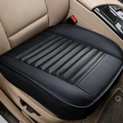 Car Seat Cushion Cover Universal 5D Bamboo Charcoal Leather, Breathable Waterproof All-Inclusive Auto Seat Protector