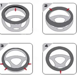 Car Steering Wheel Cover Leather Universal 15 Inch Fit Anti-Slip & Odor-Free