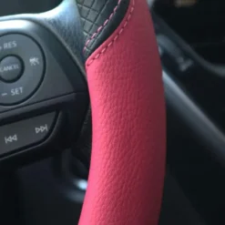 Car Steering Wheel Cover Leather Universal 15 Inch Fit Anti-Slip & Odor-Free