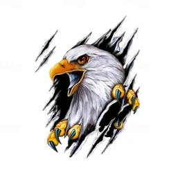 Car Stickers Decor Motorcycle Decals Eagle Decorative Accessories Creative Sunscreen Waterproof PVC Car Stickers Individuality Door Stickers Full Car Stickers Animal 3D Stickers