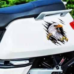 Car Stickers Decor Motorcycle Decals Eagle Decorative Accessories Creative Sunscreen Waterproof PVC Car Stickers Individuality Door Stickers Full Car Stickers Animal 3D Stickers