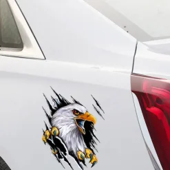 Car Stickers Decor Motorcycle Decals Eagle Decorative Accessories Creative Sunscreen Waterproof PVC Car Stickers Individuality Door Stickers Full Car Stickers Animal 3D Stickers