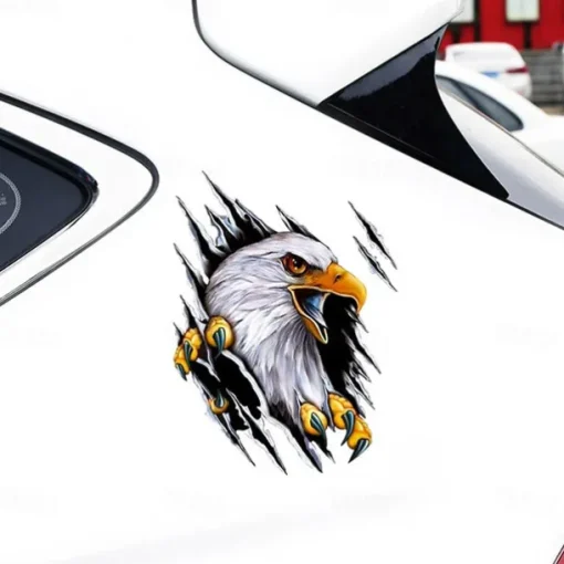 Car Stickers Decor Motorcycle Decals Eagle Decorative Accessories Creative Sunscreen Waterproof PVC Car Stickers Individuality Door Stickers Full Car Stickers Animal 3D Stickers