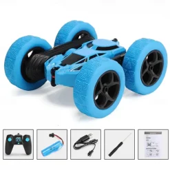Car Stunt Remote Control Vehicle Off-road Remote Control Truck 4WD 2.4GHZ RC Rock Crawler With Headlights Double Sided 360 Flip Remote Control Car Gifts For Boys and Girls