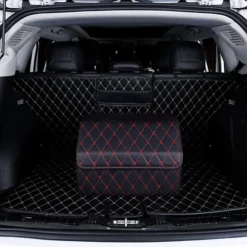 Car Trunk Organizer Box Large Capacity Auto Multiuse Tools Storage Bag Stowing Tidying Leather Folding For Emergency Storage Box