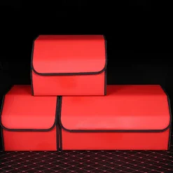 Car Trunk Organizer Box Large Capacity Auto Multiuse Tools Storage Bag Stowing Tidying Leather Folding For Emergency Storage Box