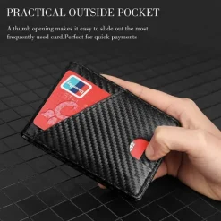 Carbon Fiber Rfid Men Wallets Money Bag Slim Thin Card Man Wallet Luxury Male Small Short Purse Bi-fold Vallet Billfold