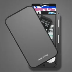 Card Holder Mens Purse Carbon Fiber Minimalist Rfid Wallets for Credit Cards Bank Business ID Card Holder Case Cards Boxs Change Coin Holders Metal Walet