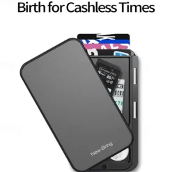 Card Holder Mens Purse Carbon Fiber Minimalist Rfid Wallets for Credit Cards Bank Business ID Card Holder Case Cards Boxs Change Coin Holders Metal Walet