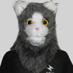 Carnival Mouth Opening Animal Headgear Funny Mask Wolf Dog Head Tiger Gorilla Headgear Makeup Ball Halloween Props