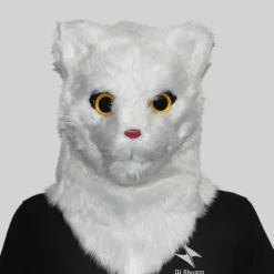 Carnival Mouth Opening Animal Headgear Funny Mask Wolf Dog Head Tiger Gorilla Headgear Makeup Ball Halloween Props