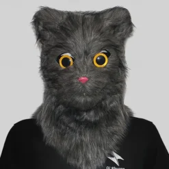 Carnival Mouth Opening Animal Headgear Funny Mask Wolf Dog Head Tiger Gorilla Headgear Makeup Ball Halloween Props