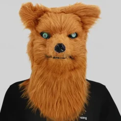 Carnival Mouth Opening Animal Headgear Funny Mask Wolf Dog Head Tiger Gorilla Headgear Makeup Ball Halloween Props