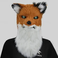 Carnival Mouth Opening Animal Headgear Funny Mask Wolf Dog Head Tiger Gorilla Headgear Makeup Ball Halloween Props