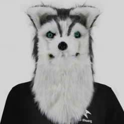 Carnival Mouth Opening Animal Headgear Funny Mask Wolf Dog Head Tiger Gorilla Headgear Makeup Ball Halloween Props