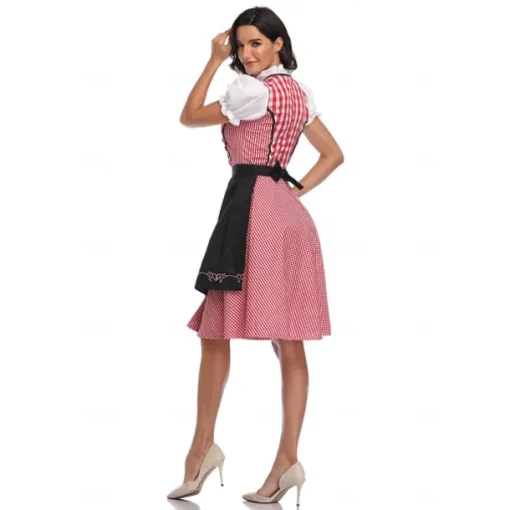 Carnival Oktoberfest Beer Outfits Petticoat Hoop Skirt Tutu Maid German Munich Wiesn Women's Traditional Style Cloth Blouse Dress Apron