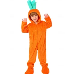 carrot Halloween Cosplay Costume Outfits Carnival Costume Cosplay Kid's Boys' Girls' Carnival Masquerade Easter Party Masquerade Easy Halloween Costumes Dress Up
