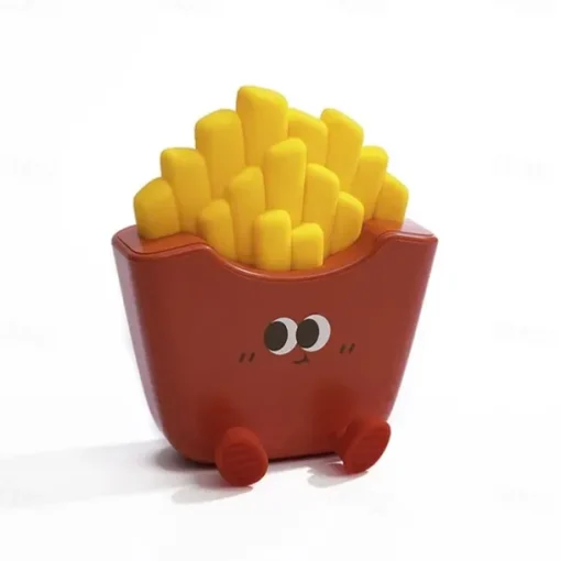 Cartoon Creative French Fries Night Light USB Rechargeable Touch Control Night Lamp Desktop Ornaments for Kid's Birthday Gift 1PC