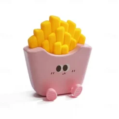 Cartoon Creative French Fries Night Light USB Rechargeable Touch Control Night Lamp Desktop Ornaments for Kid's Birthday Gift 1PC