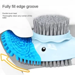 Cartoon Duck Plus Liquid Spray Toilet Brush Household Cleaning No Dead Angle With Base Wall-Mounted Long Handle Toilet Brush