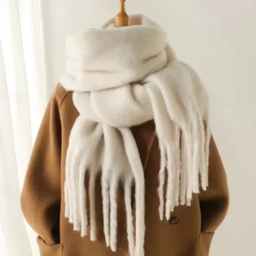 Cashmere Feel Scarf Long Pashmina Shawls and Wraps for Women Large Blanket Scarves Solid